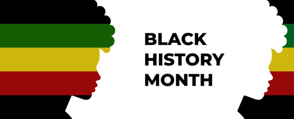 Wall Mural - Black history month celebrate, vector illustration design graphic Black history month,Black History Month vector banner design template.