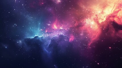 Colorful milkyway galaxy night stars family landscape