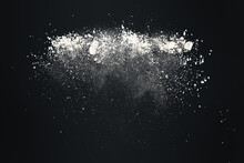 Abstract Design Of White Powder Snow Cloud Explosion