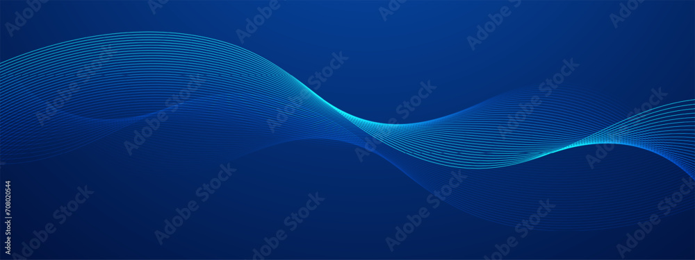 Abstract blue background with flowing lines for futuristic concept ...
