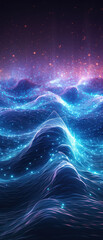 Wall Mural - stunning nebula background in shades of blue and purple, capturing the beauty of the cosmos and star