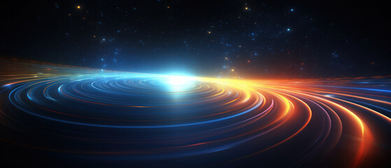 Wall Mural - stunning space background featuring a vibrant nebula and galaxy, with bright stars and glowing energ