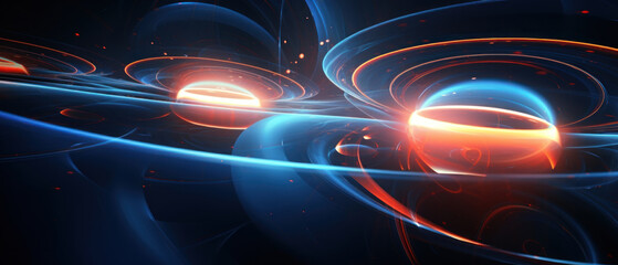 Wall Mural - stunning space background featuring a vibrant nebula and galaxy, with bright stars and glowing energ