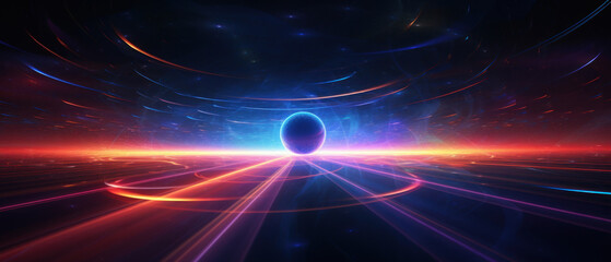 Wall Mural - 3d illustration of a nebula in the universe, showcasing a vibrant blue and black cosmic background.