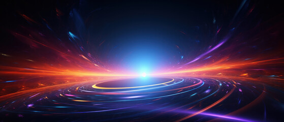 Wall Mural - 3d illustration of a nebula in the universe, showcasing a vibrant blue and black cosmic background.