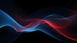 abstract background with blue and red waved lines for brochure, website, flyer design. AI generated