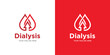 Dialysis or blood circulation vector logo template. Organ symbol design. logo for health and medicine.