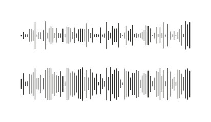 set of voice message template. equalizer symbols. audio chat speech sound wave icons. elements for m