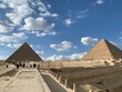 the Pyramids of Khafre and Menkaure of Giza, Cairo, Egypt