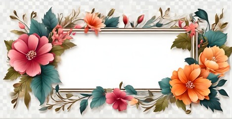 frame with flowers