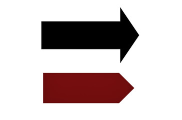 red and white arrows,set of red colour arrows. white black colour back side.