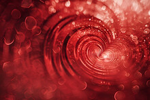 Red Valentine's Day Background With Hearts, Heart Shapes Design For Love 