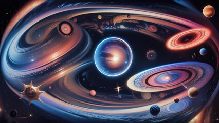 Wall Mural - the creation of universe concept. seamless loop. ai generated