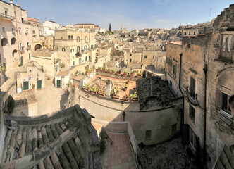 Panorama of the Italian city of Matera