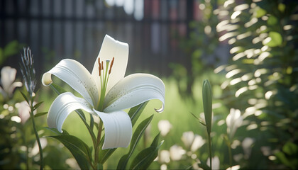 Canvas Print - Freshness of nature beauty in a close up of a blooming flower generated by AI