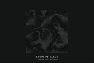 Aufkleber - Abstract Line Matrix Pattern. Noise Flow Dynamic.