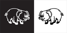 Illustration Vector Graphics Of Pig Icon
