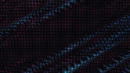 Poster - waves of colorful points. Digital data splash of point array. Futuristic smooth glitch UI element