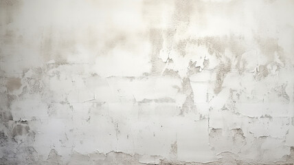 Wall Mural - Old white wall texture. Grunge background with space for your design. Abstract texture stained stucco.