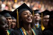 © katrin888 - Smiling African American Woman Celebrating Her Graduation with Joy and Excitement