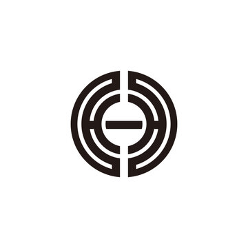Technology Letter H Logo. Simple, minimalist logo in black
