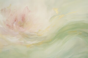 Aufkleber - vibrant green and soft pink swirls, creating a dynamic and harmonious composition that draws the viewer into a world of captivating movement and color