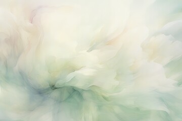 Poster - blend of green and white substances swirling together in motion, creating a dreamlike and ethereal aesthetic
