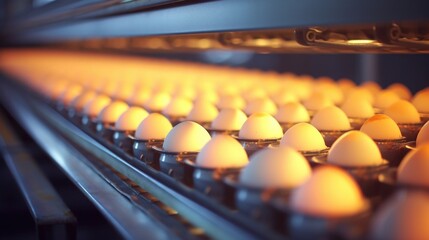  The sounds of chirping and whirring fill the air as rows upon rows of automated egg collection systems hum along, keeping up with the staggering production demands of this industrial egg