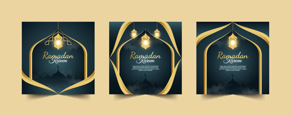 ramadan banner or social media post template for islamic celebration