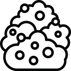 Sticker - Dust cloud icon outline vector. Auto floor clean. Street city sweeper