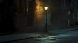 Fototapeta Fototapeta uliczki - A lone streetlamp at night