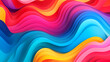 Bold and Colorful '80s Wave Pattern