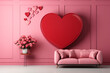 © ev.GEN - Valentine's Day room with hearts balls