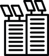 Storage power plant icon outline vector. Charge eco. Urban source system
