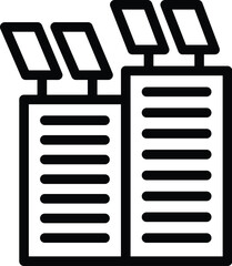 Wall Mural - Storage power plant icon outline vector. Charge eco. Urban source system