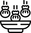 Fast cooking dumplings icon outline vector. Cuisine cook. Filled pasta