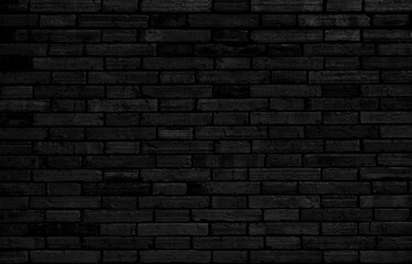  Abstract Black brick wall texture for background.