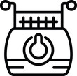 Air fryer basket icon outline vector. Machine oven. Cook healthy