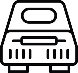 Canvas Print - Fried machine icon outline vector. Basket deep. Appliance cook