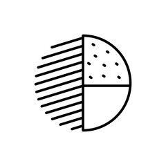 Poster - Pie charts outline icons, minimalist vector illustration ,simple transparent graphic element .Isolated on white background