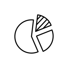 Poster - Pie charts outline icons, minimalist vector illustration ,simple transparent graphic element .Isolated on white background