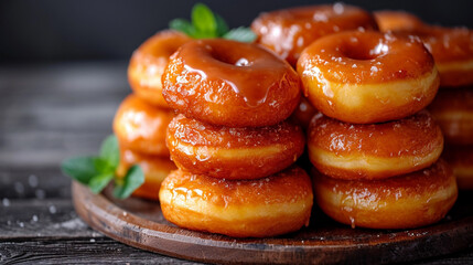 Poster - donuts with icing sugar