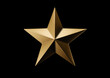 gold star on black background..Minimal creative art  and celebration concept.