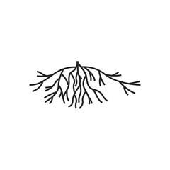 Wall Mural - root logo icon