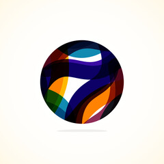 Poster - Abstract circle logo - minimalist emblem, timeless and universal shape of circle. Unique logo represent range of brands and concepts, encapsulating simplicity and creativity in single, iconic image