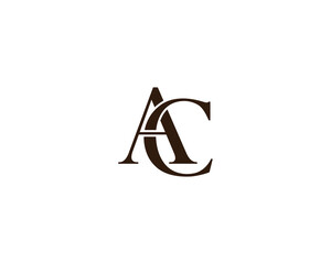Fototapete - AC CA LOGO DESIGN VECTOR TEMPLATE