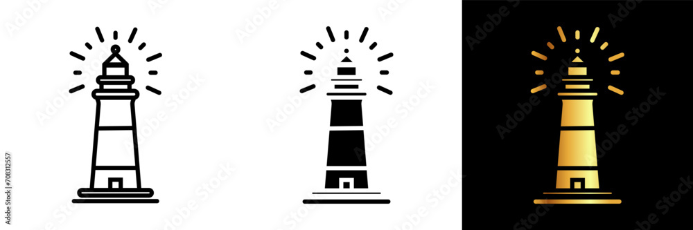 Illuminate your designs with the guiding light of this lighthouse icon ...