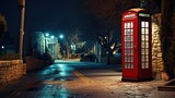 Fototapeta Londyn - a red telephone booth english type