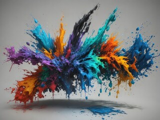 Wall Mural - Mixed color fluid background design