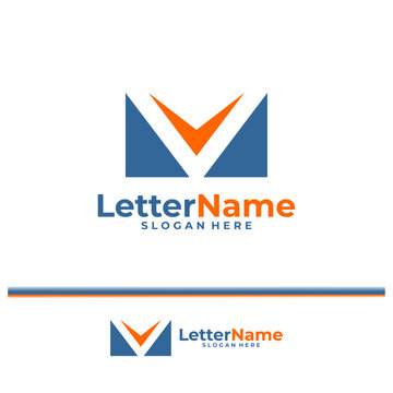Modern letter MV logo design vector. Creative M logo concepts template